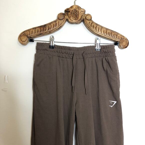Gymshark Jogger Sweatpants Brown Olive Drawstring Waist Small - Picture 4 of 8